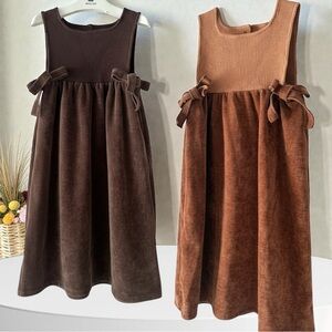 Charming Brown and Tan Kids Dress